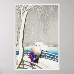 Affiche Deux femmes sur le pont Yanagi par Ohara Koson (19