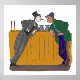 Affiche Deux fumeurs de cigares