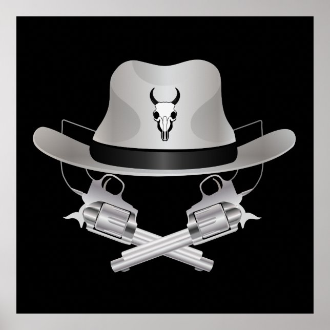 Affiche Deux fusils croisés et casquette (Devant)