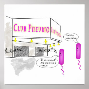 Affiche Deux Grammes Voies Négatives Marchent Dans Un Bar