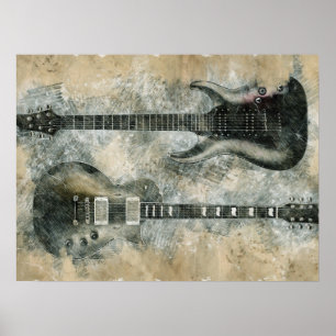 Affiche Deux guitares