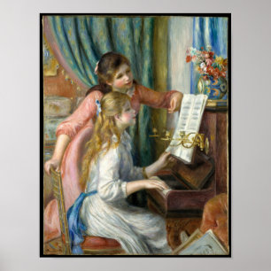 Affiche Deux jeunes filles au piano - Renoir - 1892 -