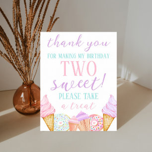Affiche DEUX Joyeux 2ème Anniversaire Panneau de Traitemen
