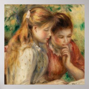 Affiche Deux Lectures - Renoir Impressionniste Peinture
