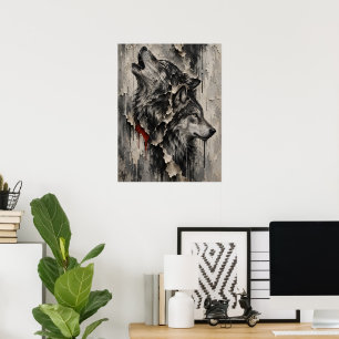 Affiche Deux Loups, Un Cœur