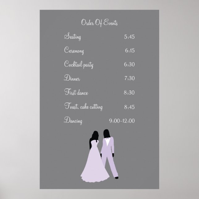 Affiche Deux Mariages mariées (Lilac et Grey) (Devant)