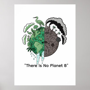Affiche Deux Mondes Éco Terre Sensibilisation à la durab