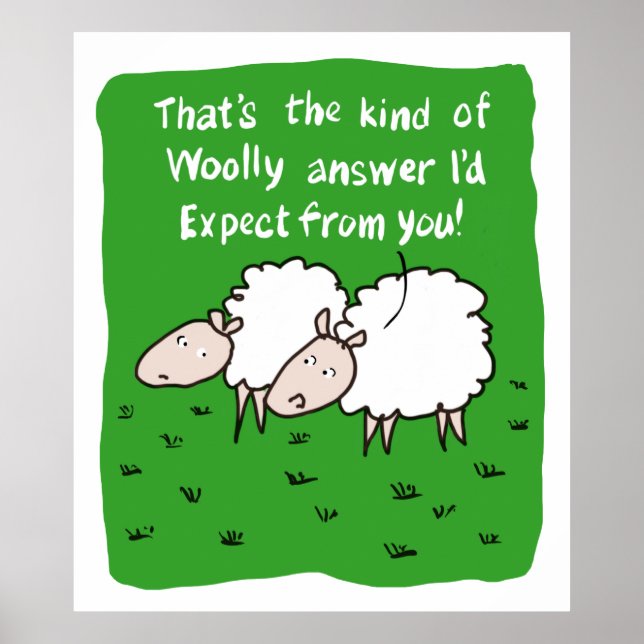 Affiche Deux moutons qui bavardent dans un champ (Devant)