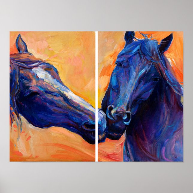 Affiche Deux peintures à la tête de cheval : Le Duo d'Art  (Devant)