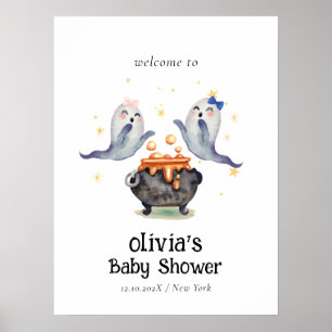 Affiche Deux petites fantômes jumelles Bienvenue à la baby