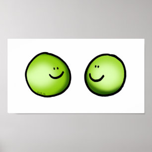 Affiche Deux petits pois amoureux