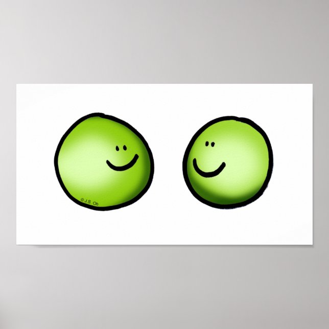 Affiche Deux petits pois amoureux (Devant)