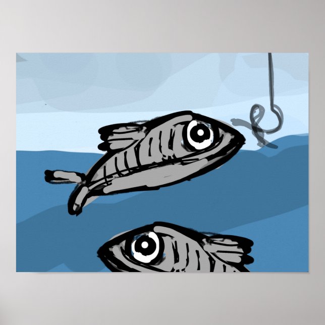 Affiche Deux poissons (Devant)