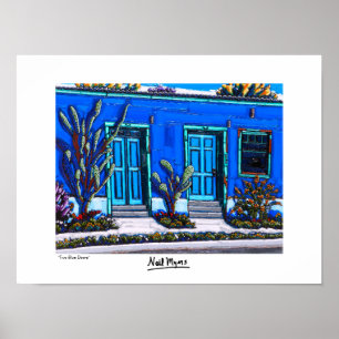 Affiche "Deux portes bleues"