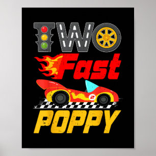 Affiche Deux Rapide Pit Crew Racing voiture famille Annive