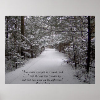 Affiche Deux routes ont été déviées dans un bois