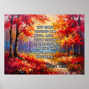 Affiche Deux routes ont été déviées dans un bois