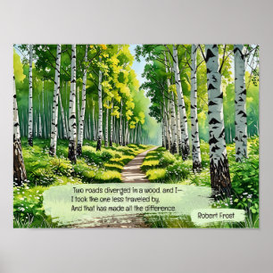 Affiche Deux routes ont été déviées dans un bois,