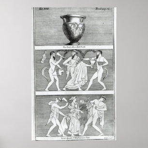 Affiche Deux scènes d'un vase étrusque