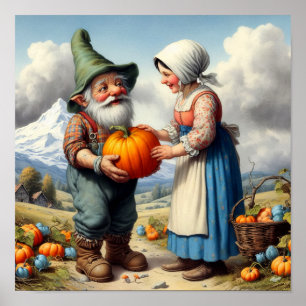 Affiche Deux serviettes adultes adorables dans un Patch Ci
