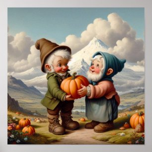 Affiche Deux serviettes adultes adorables dans un Patch Ci