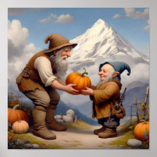 Affiche Deux serviettes adultes adorables dans un Patch Ci