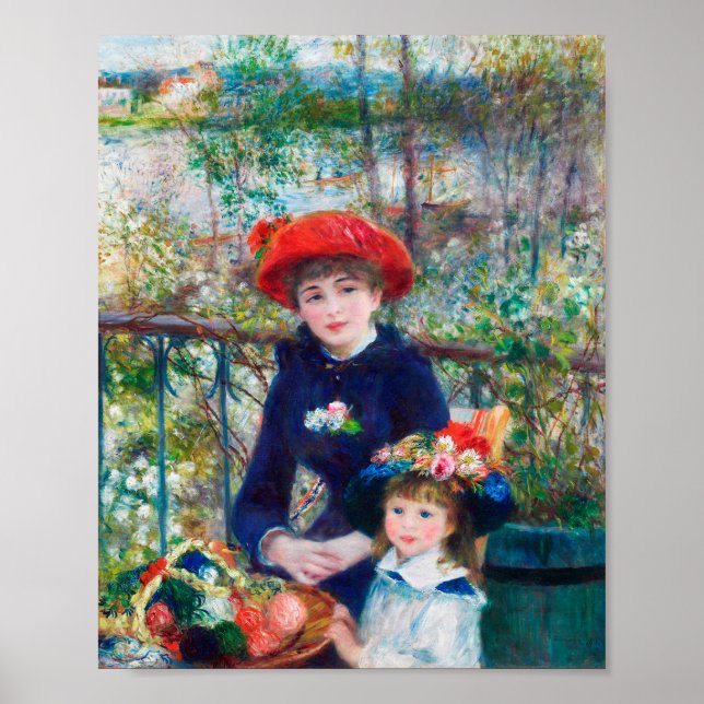 Affiche Deux Soeurs (En Terrasse) Pierre Auguste Renoir (Devant)
