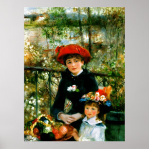 Affiche Deux Sœurs sur la terrasse par Renoir