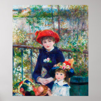 Affiche Deux Sœurs sur la terrasse, Renoir