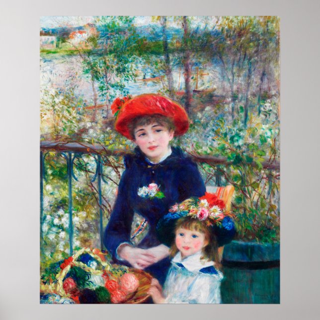 Affiche Deux Sœurs sur la terrasse, Renoir (Devant)