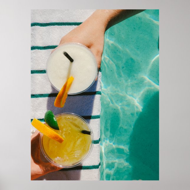 Affiche Deux tasses à jus (Devant)