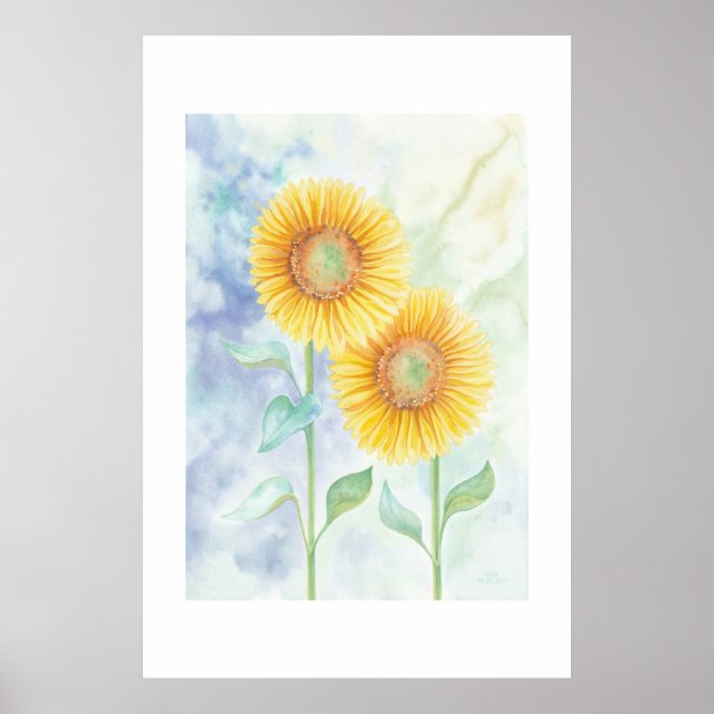 Affiche Deux Tournesols (Devant)
