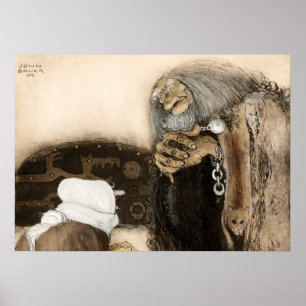 Affiche Deux trolls, 1909 par John Bauer