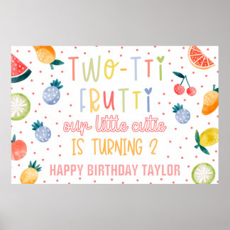 Affiche Deux-tti Frutti Deuxième Anniversaire Papier