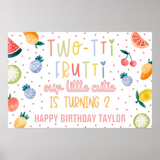 Affiche Deux-tti Frutti Deuxième Anniversaire Papier (Devant)