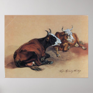 AFFICHE DEUX VACHES MENTEUSES