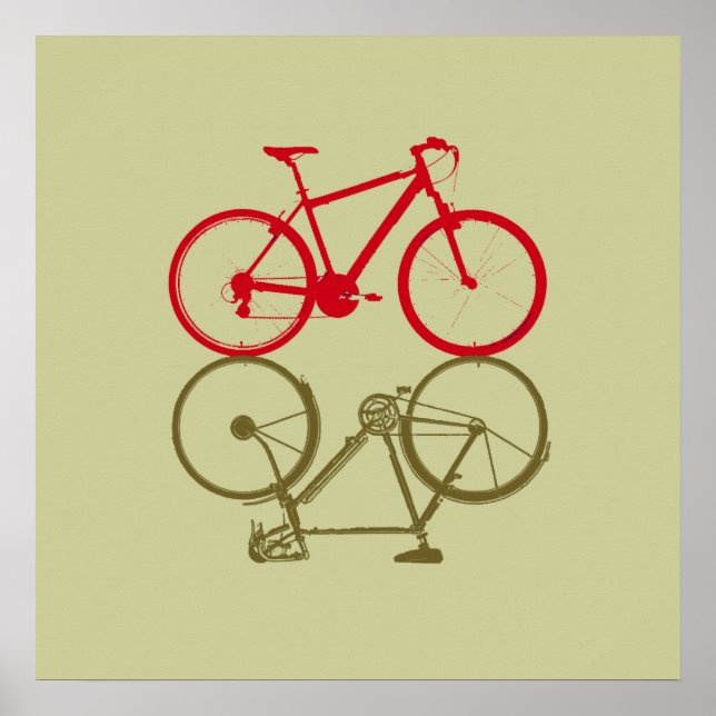 Affiche deux vélos simples (Devant)