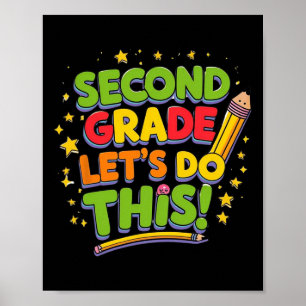Affiche Deuxième année Faisons ça à nouveau à l'école