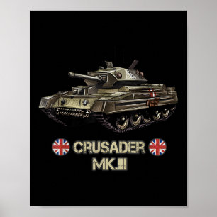 Affiche Deuxième Guerre mondiale Croisés de chars de l'arm