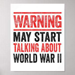 Affiche Deuxième Guerre Mondiale Rétro Chemise 2ème guerre