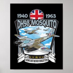 Affiche Deuxième Guerre mondiale Royaume-Uni Dh.98 Mosquit