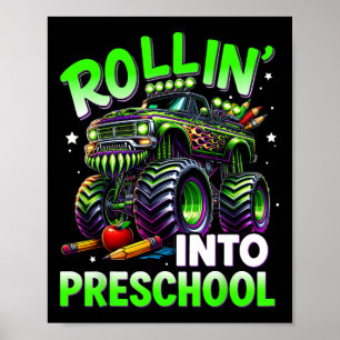 Affiche Dévaler Vers La Maternelle Monster Truck Retour À