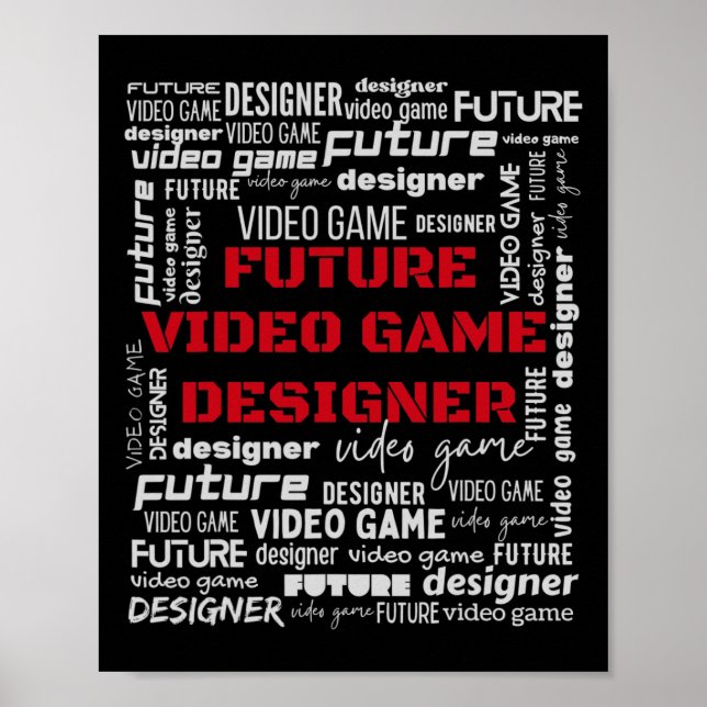 Affiche Développeur de jeu vidéo Futur concepteur de jeu v (Devant)