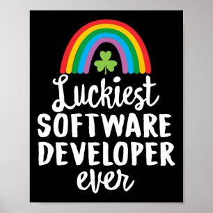 Affiche Développeur de logiciels le plus chanceux Saint Pa