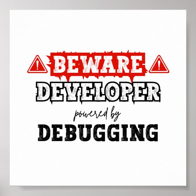 Affiche Développeur optimisé par le débogage | Programmati (Devant)