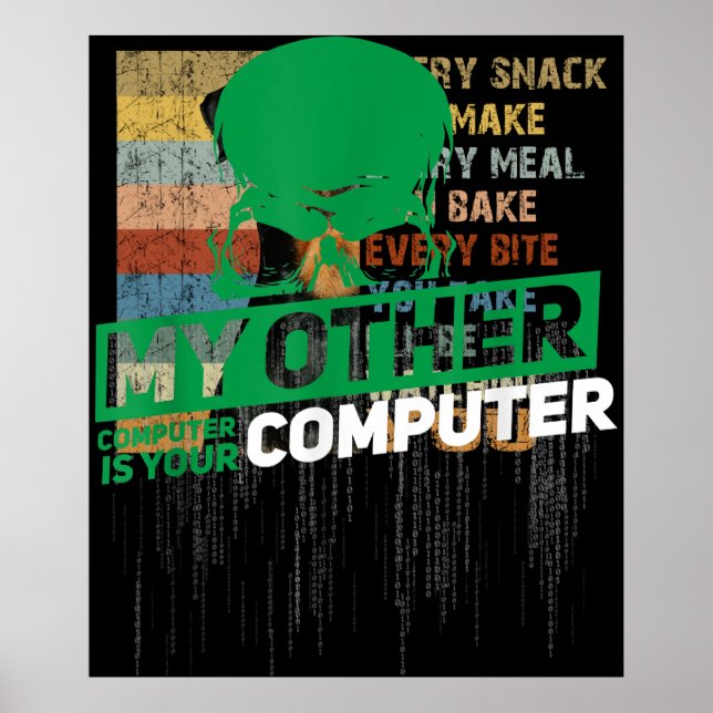 Affiche Développeur Sysadmin Engineer Hacker Code d'admini (Devant)