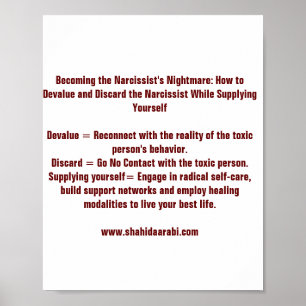 Affiche Devenant le rappel du cauchemar du Narcissist