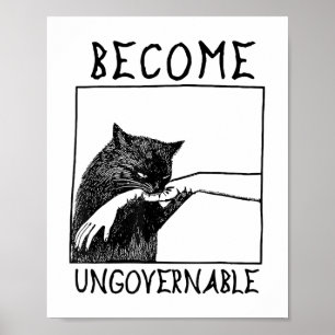 Affiche Devenir ingouvernable - Black Cat Mâle de morsure 