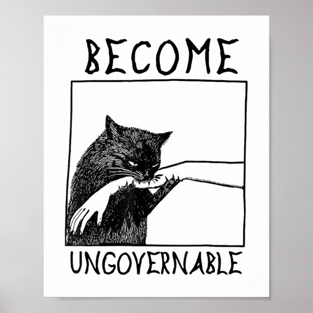 Affiche Devenir ingouvernable - Black Cat Mâle de morsure  (Devant)