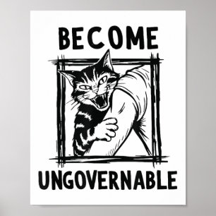 Affiche Devenir ingouvernable - Black Cat Mâle de morsure